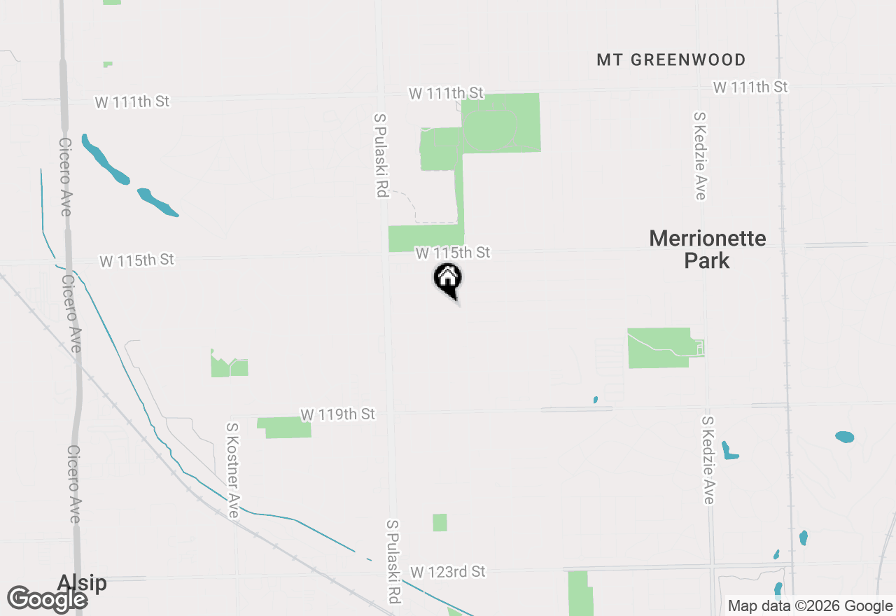Map of 3828 W 116th Place, Alsip, IL 60803