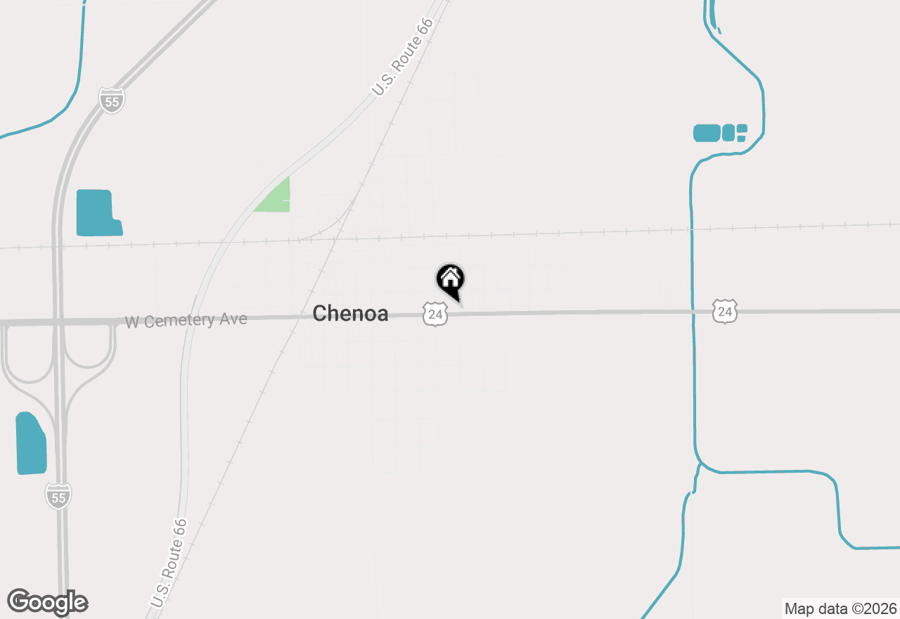 Map of 717 E Cemetery Avenue, Chenoa, IL 61726