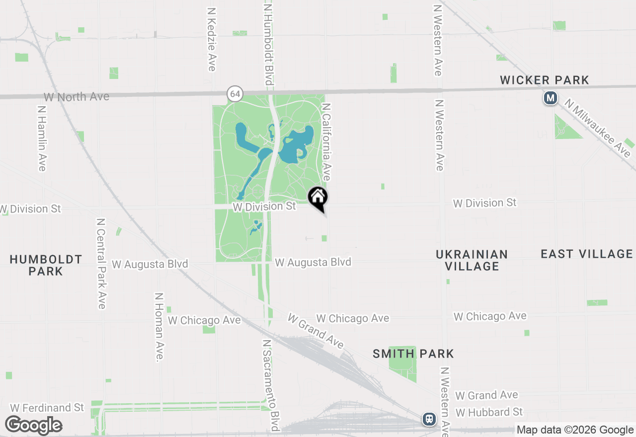 Map of 1133 N Mozart Street #2, Chicago, IL 60622