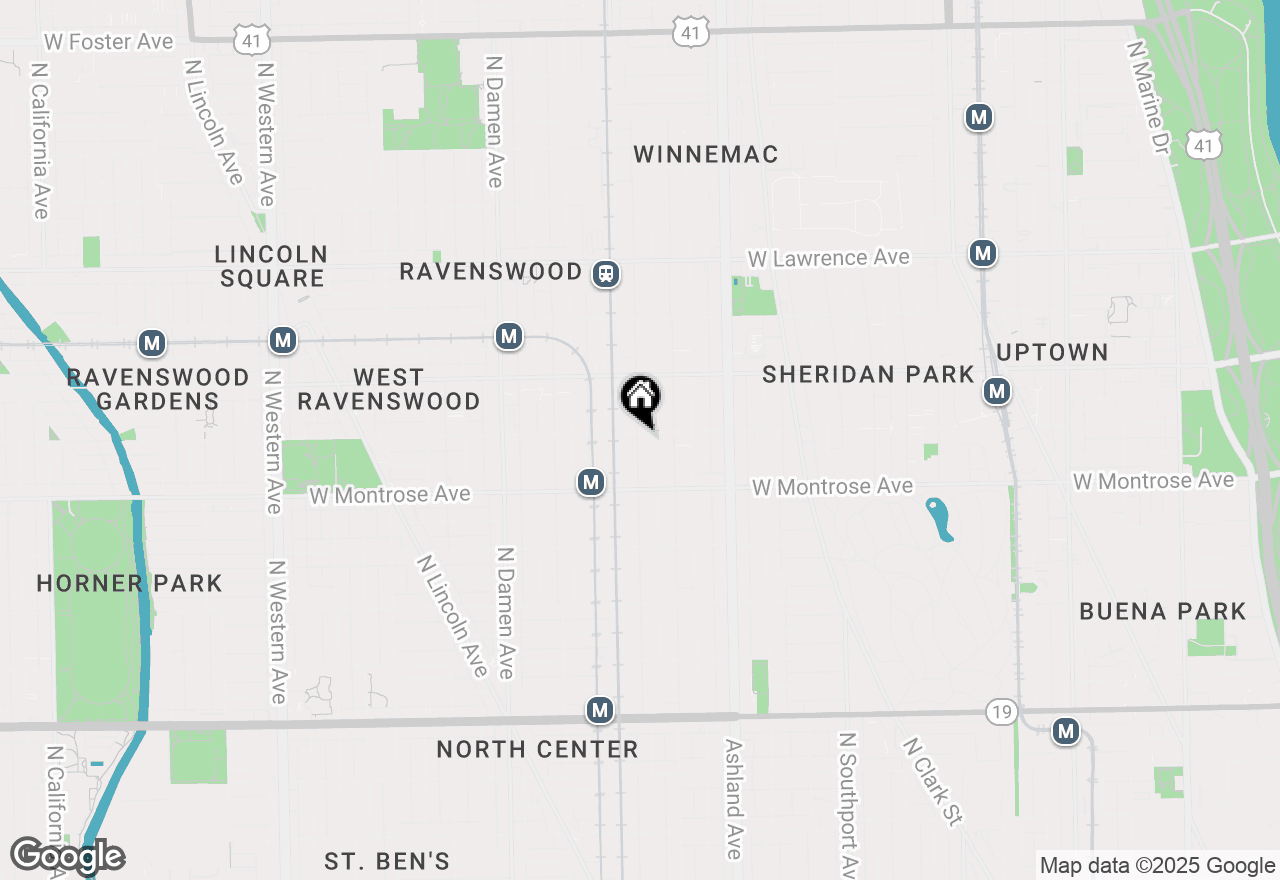 Map of 1757 W Sunnyside Avenue #B, Chicago, IL 60640