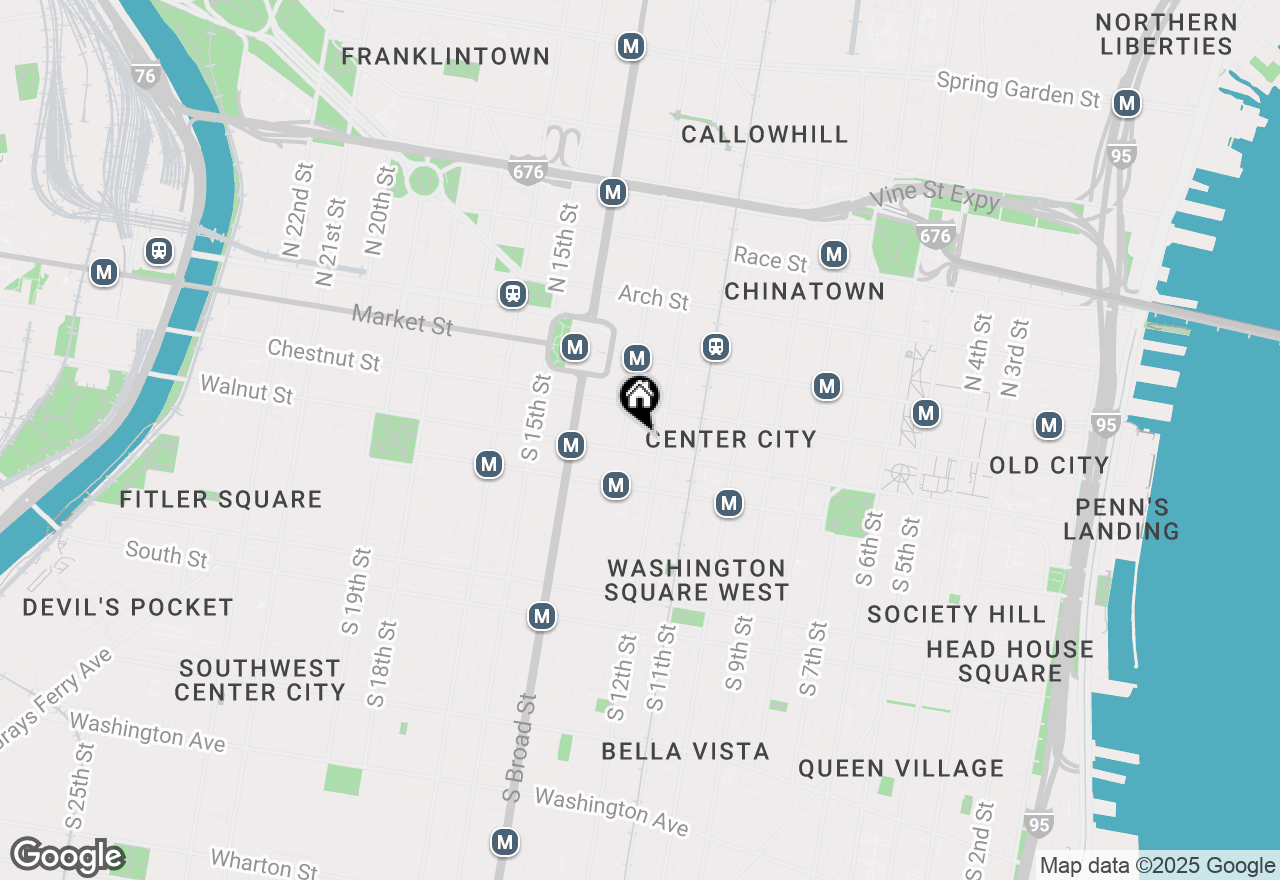 Map of 1213 Walnut Street #2B-0705, Philadelphia, PA 19107