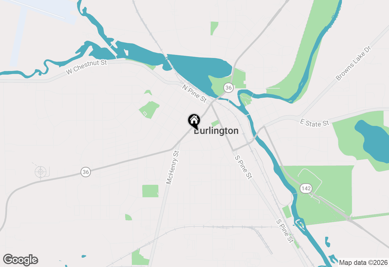 Map of 149 W Washington St, Burlington, WI 53105
