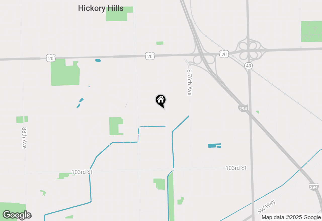 Map of 7818 W 99th Street, Hickory Hills, IL 60457