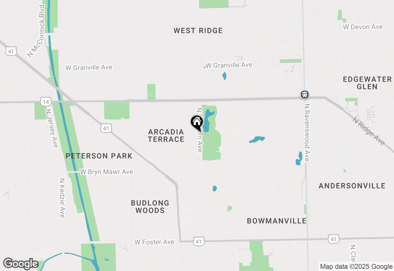 Map of 2412 W Ardmore Avenue #3E, Chicago, IL 60659