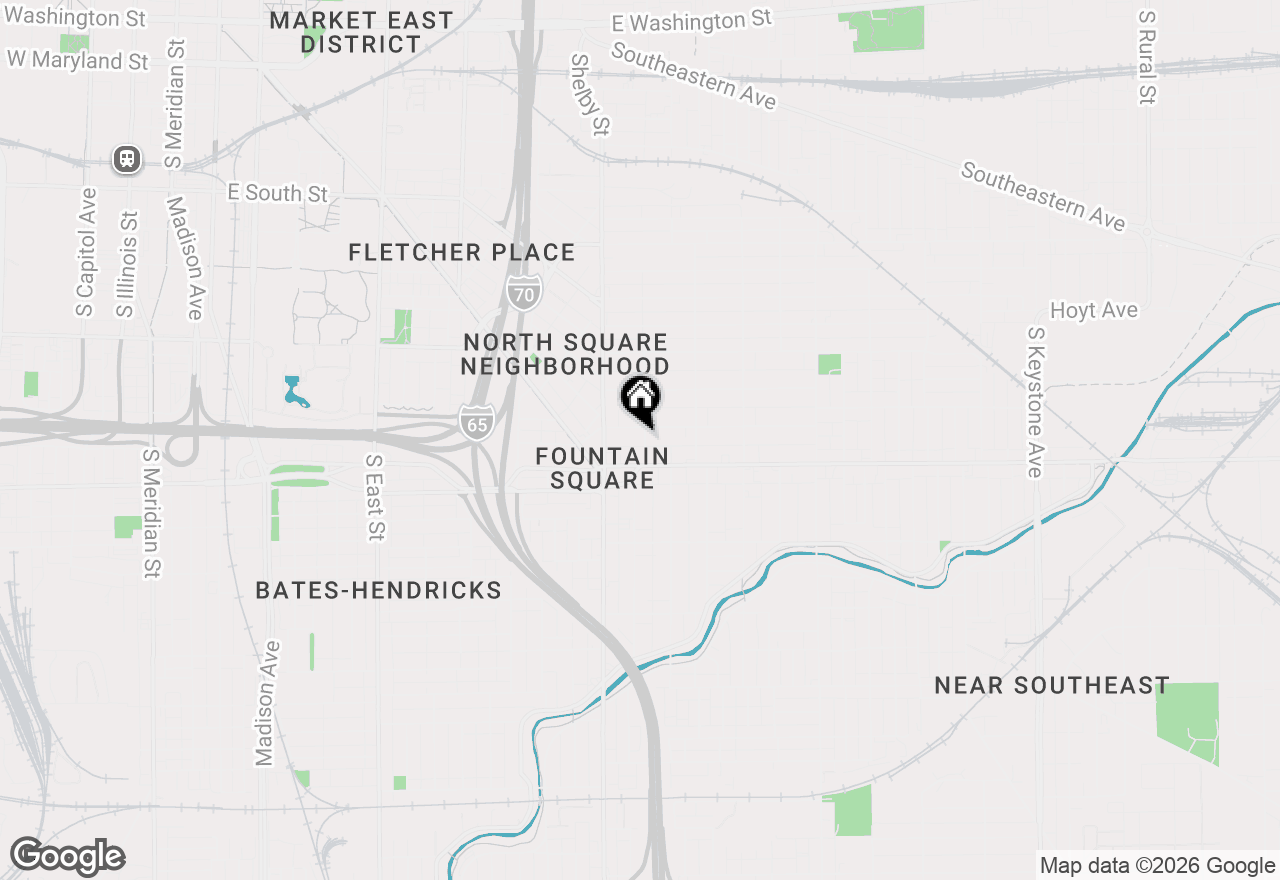 Map of 1012 Olive Street, Indianapolis, IN 46203