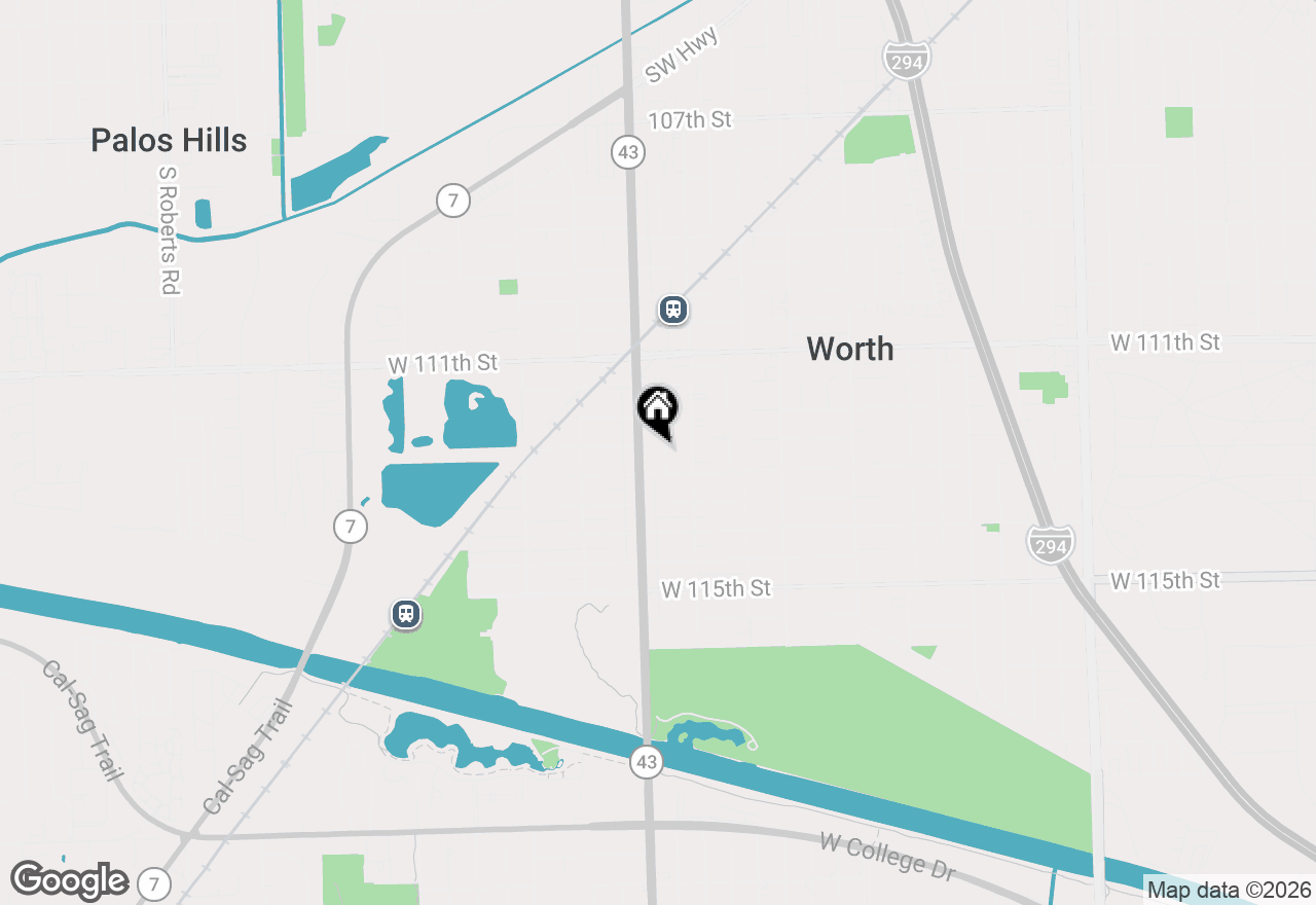 Map of 11245 S Harlem Avenue #A12, Worth, IL 60482