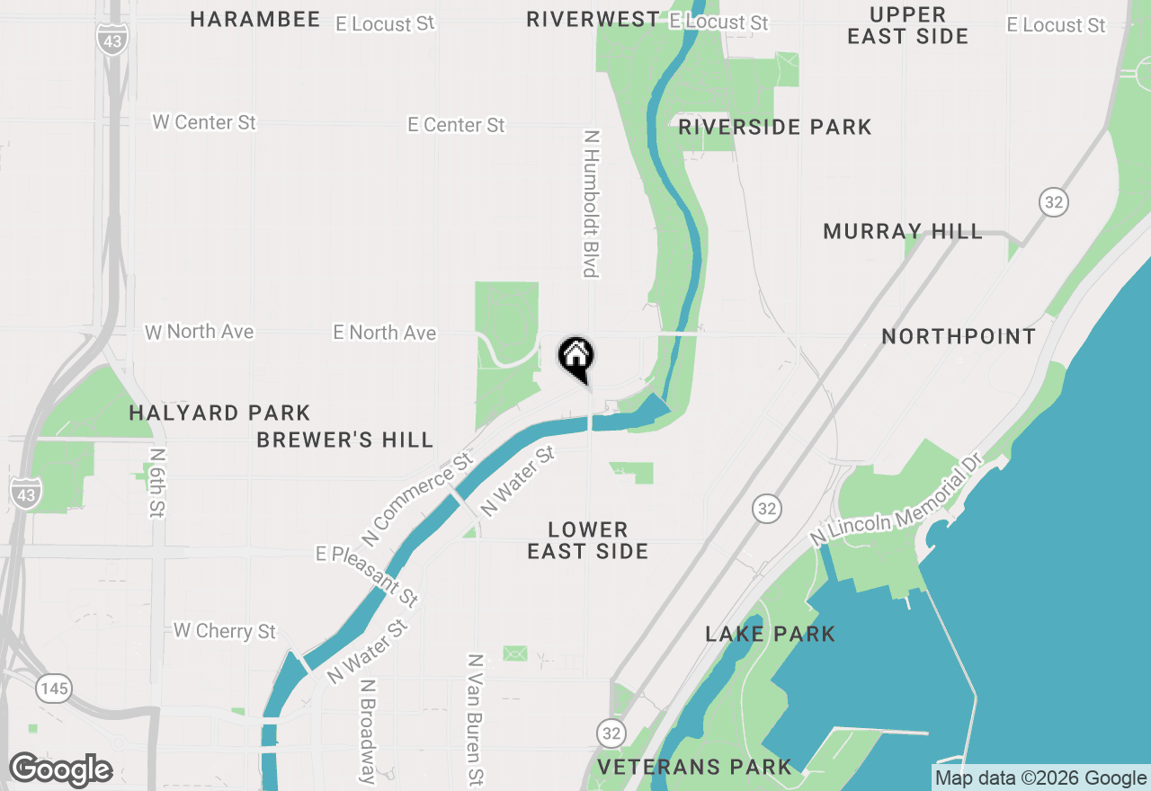 Map of 2080 N Commerce St #406, Milwaukee, WI 53212