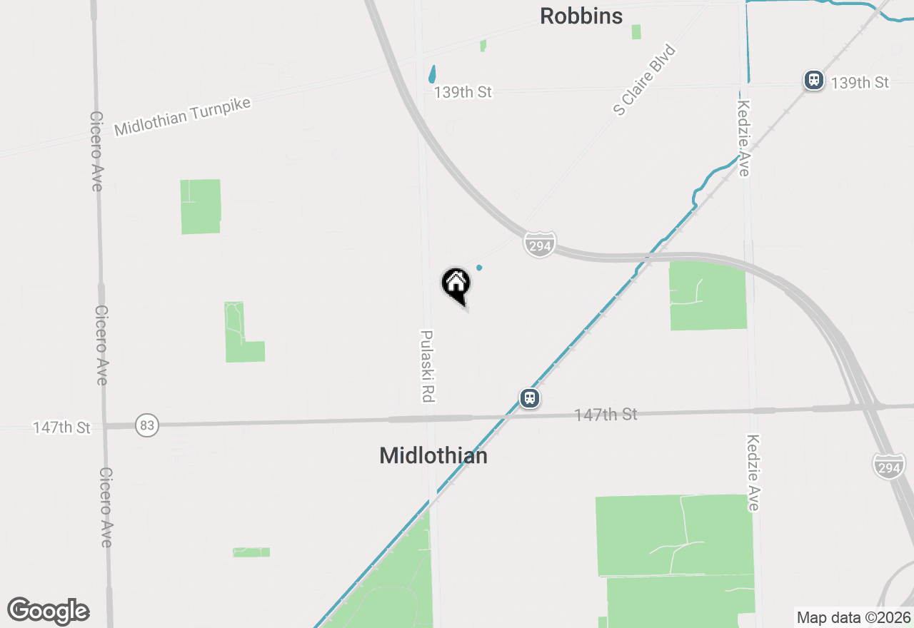 Map of 14426 Springfield Avenue, Midlothian, IL 60445