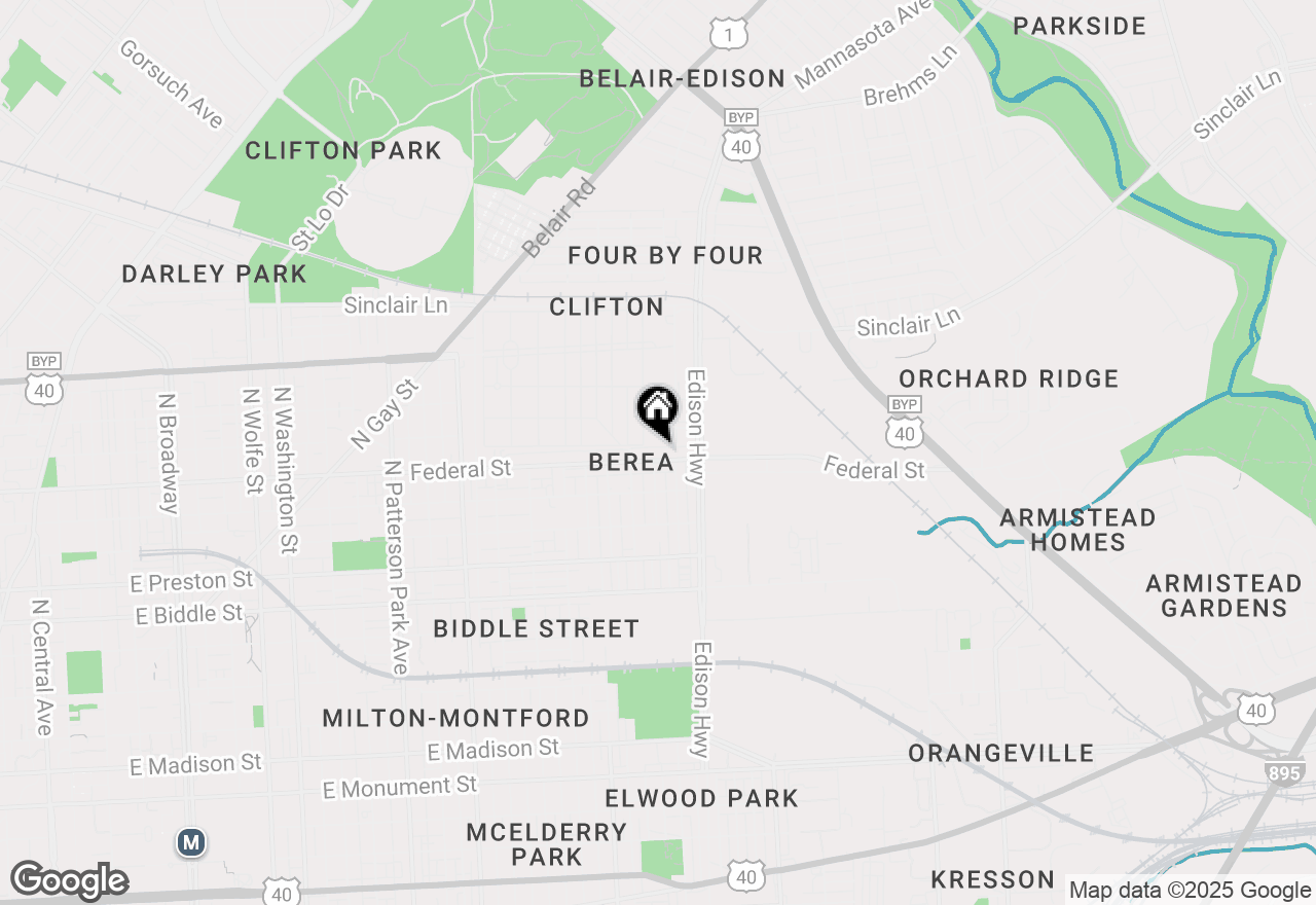 Map of 3028 E Federal Street, Baltimore, MD 21213