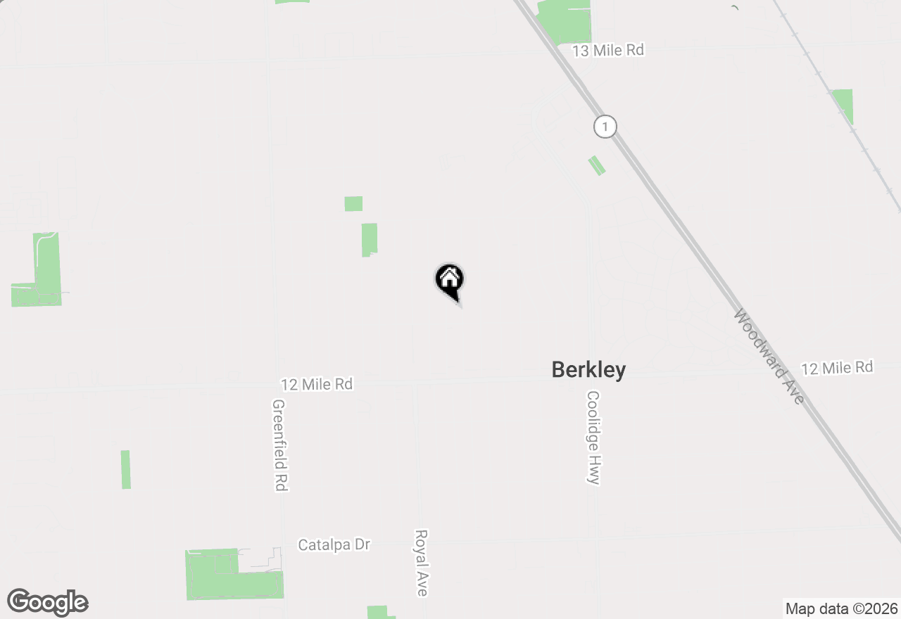 Map of 3734 Buckingham Avenue, Berkley, MI 48072