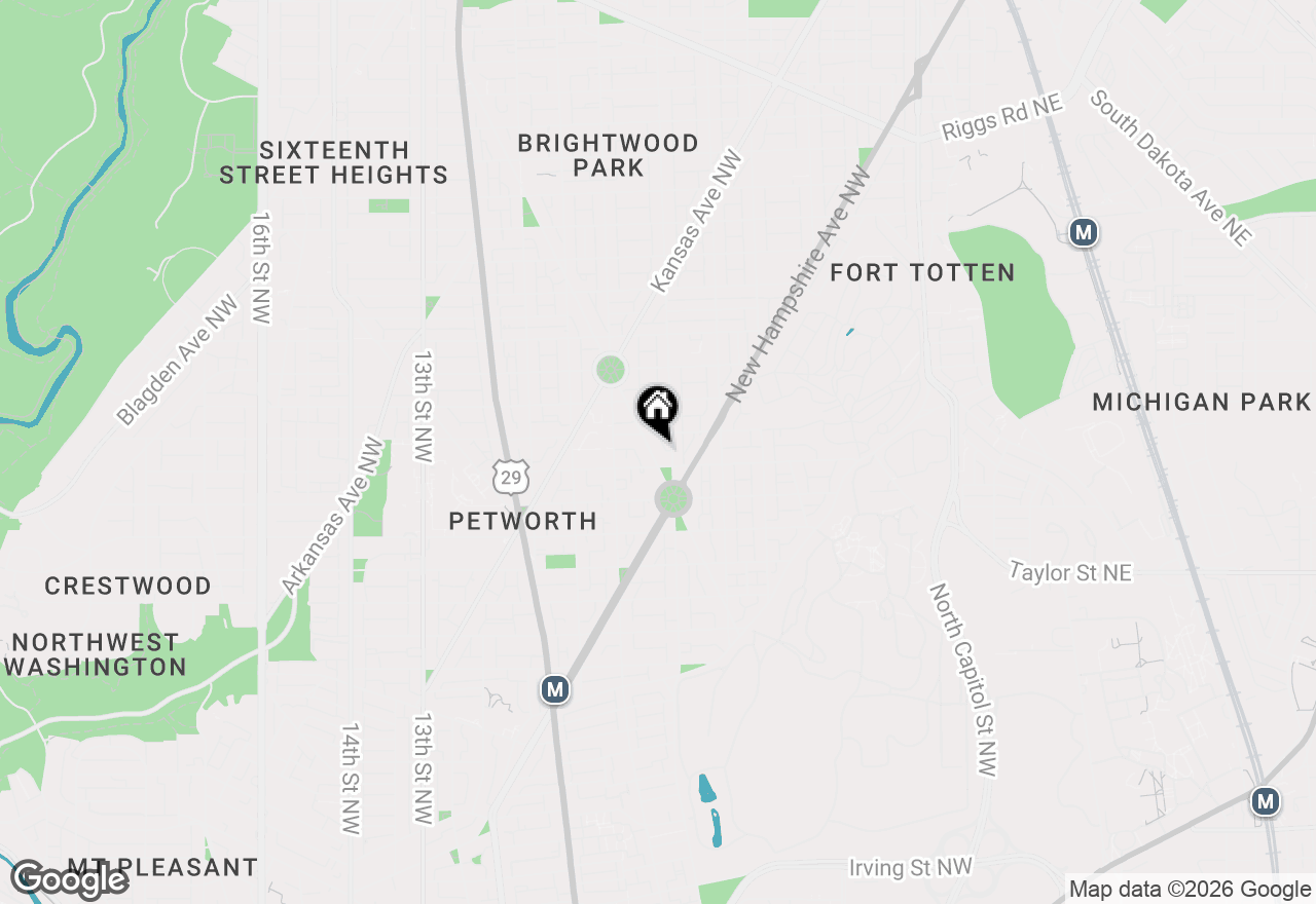 Map of 4411 1/2 Illinois Avenue Nw, Washington, DC 20011