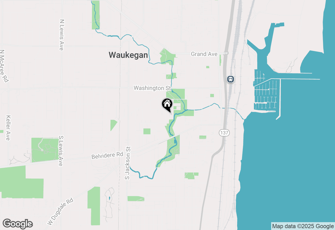Map of 215 S Park Avenue, Waukegan, IL 60085
