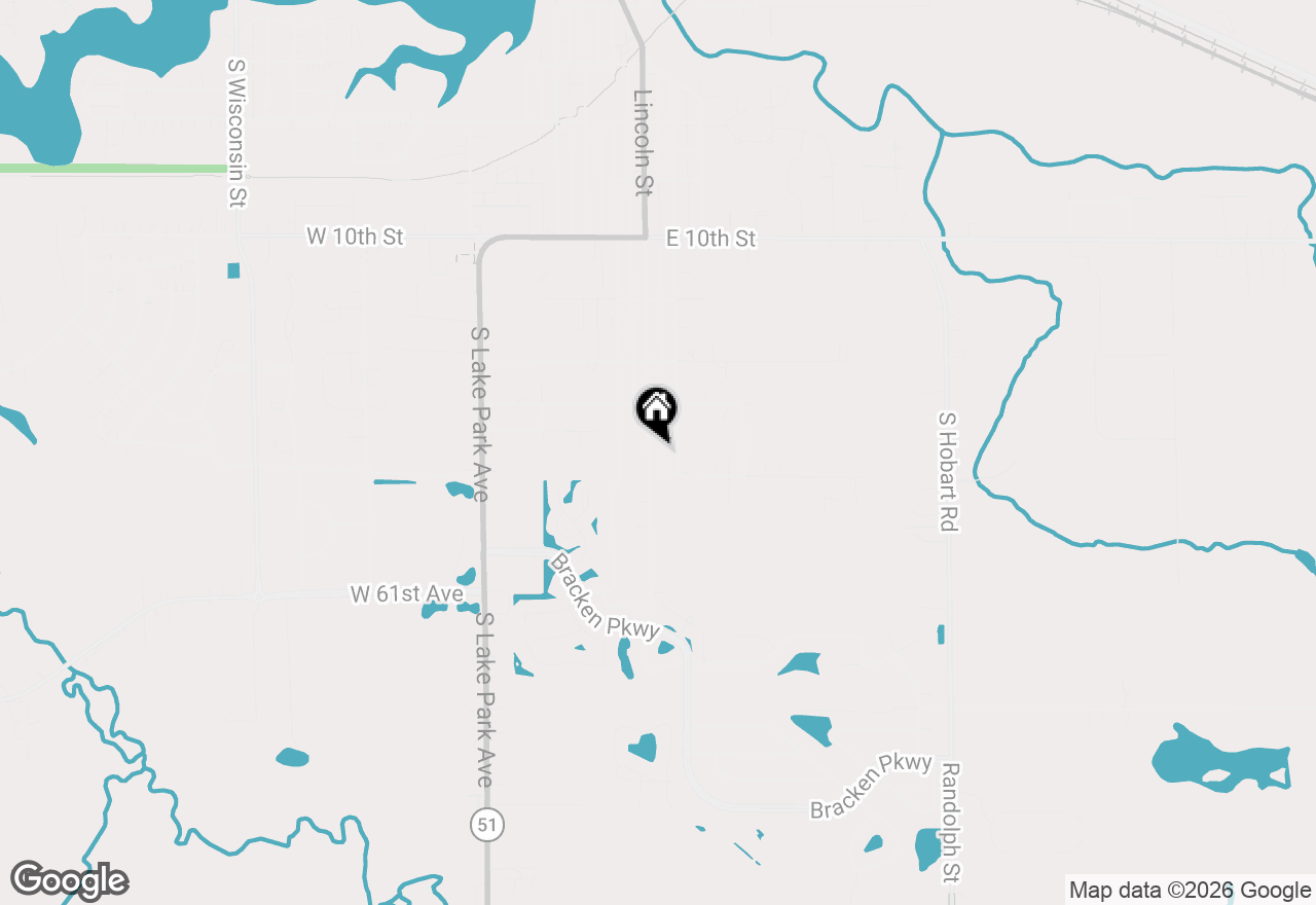 Map of 1341 Lincoln Street, Hobart, IN 46342