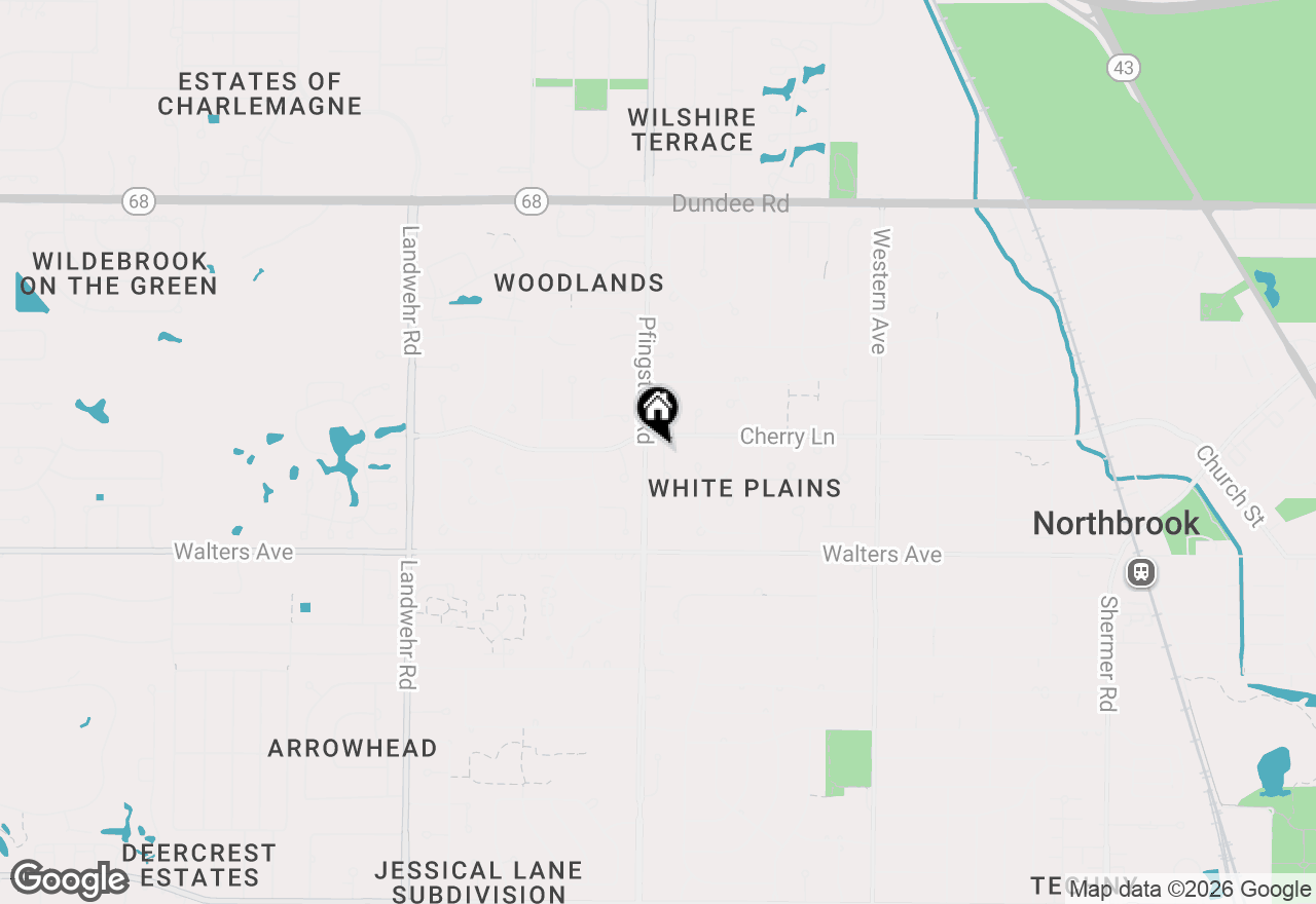 Map of 2705 Cherry Lane, Northbrook, IL 60062
