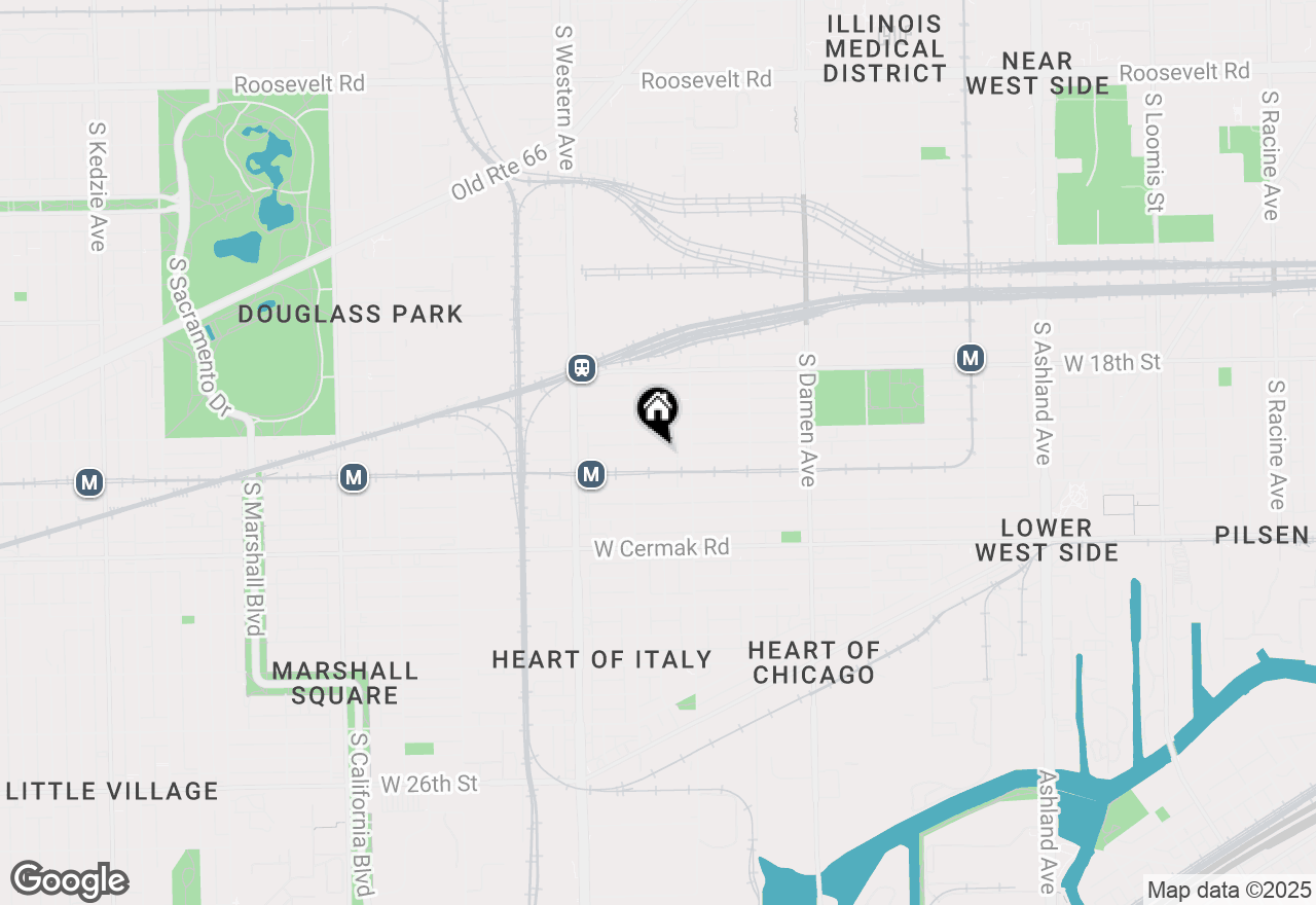 Map of 2234 W Cullerton Street #1F, Chicago, IL 60608