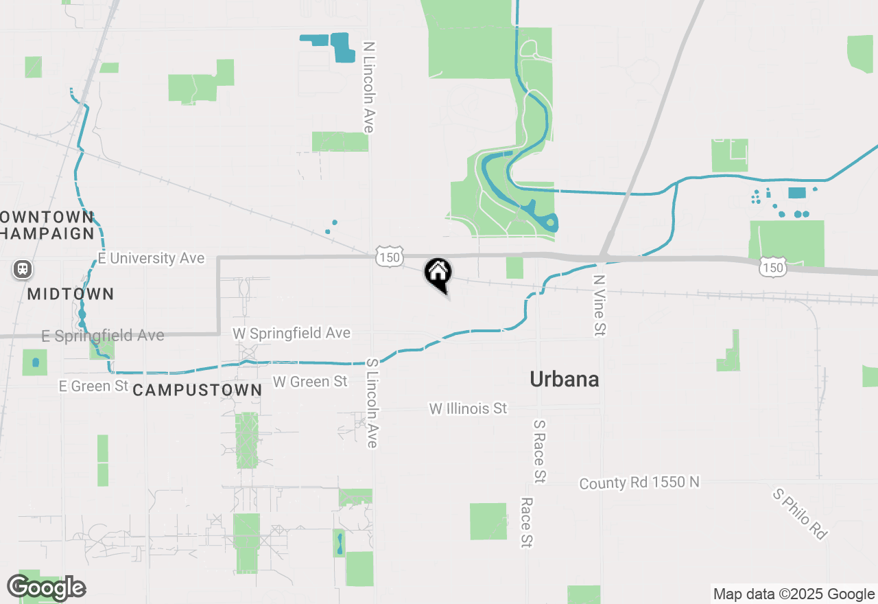 Map of 604 W Main Street, Urbana, IL 61801