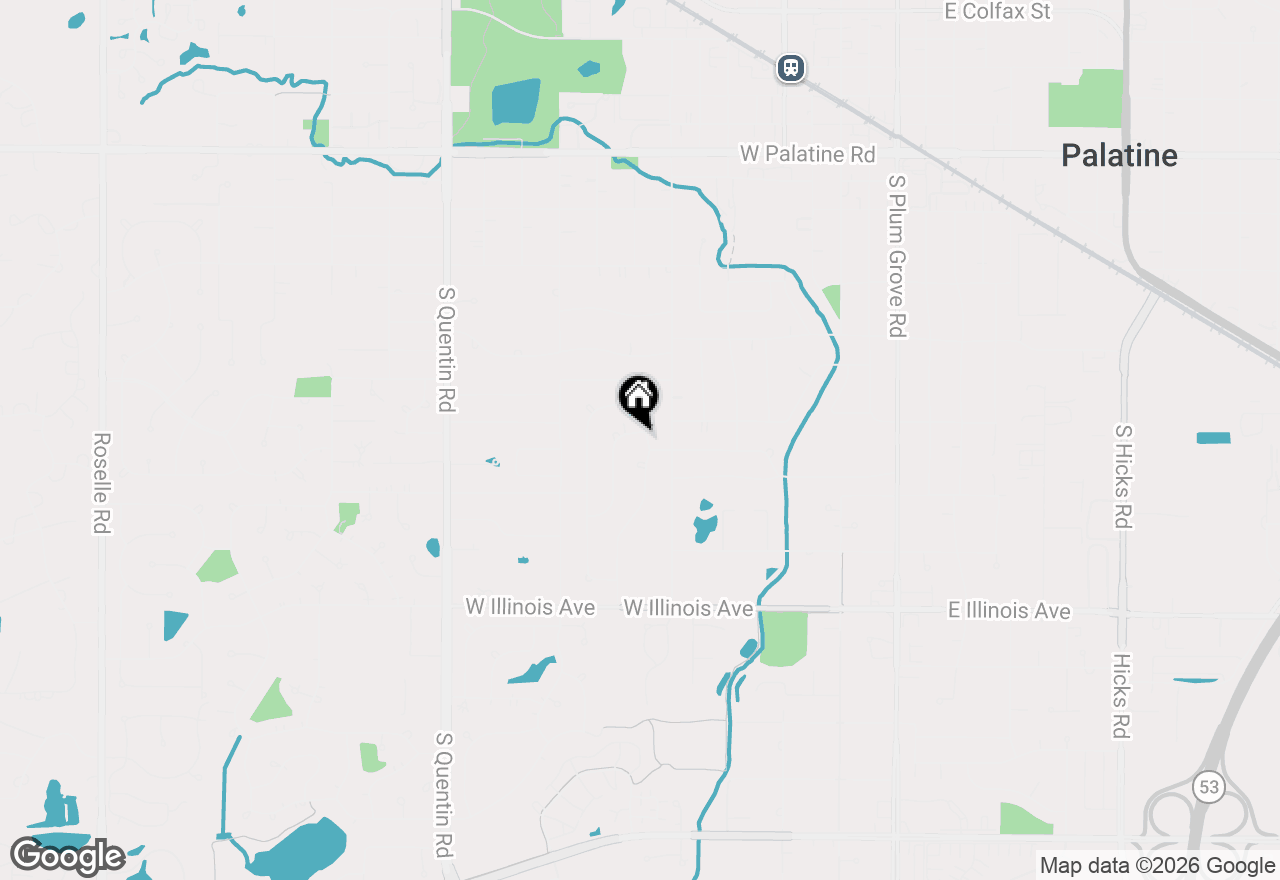 Map of 458 S Burno Drive, Palatine, IL 60067