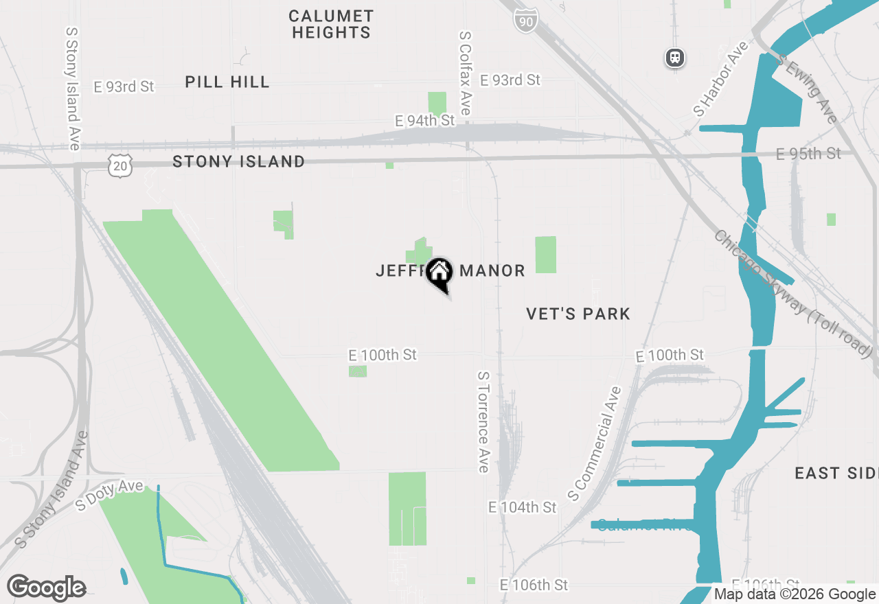 Map of 9846 S Calhoun Avenue, Chicago, IL 60617