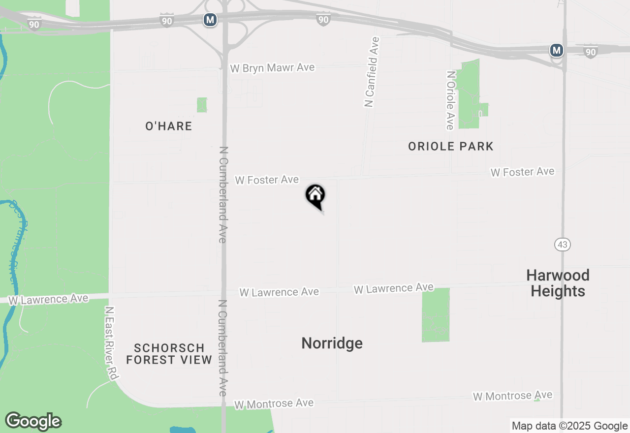 Map of 8041 W Charmaine Road, Norridge, IL 60706