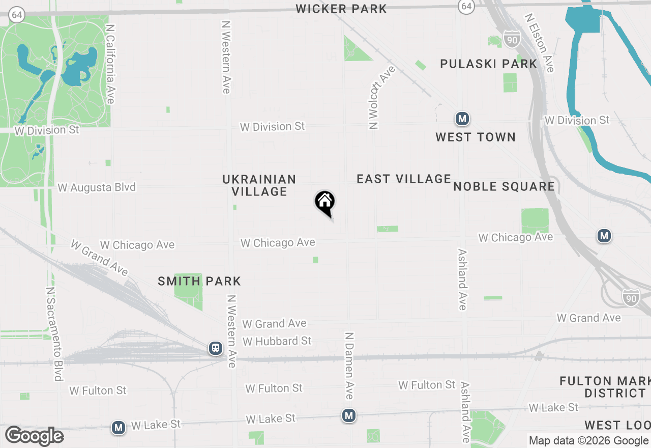 Map of 2046 W Rice Street #2, Chicago, IL 60622