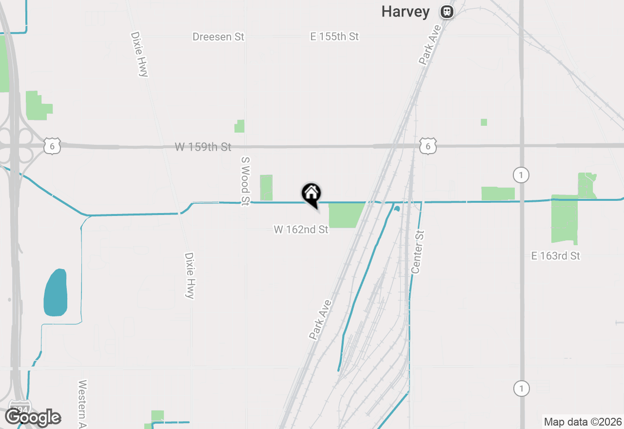 Map of 16130 Justine Street, Markham, IL 60428