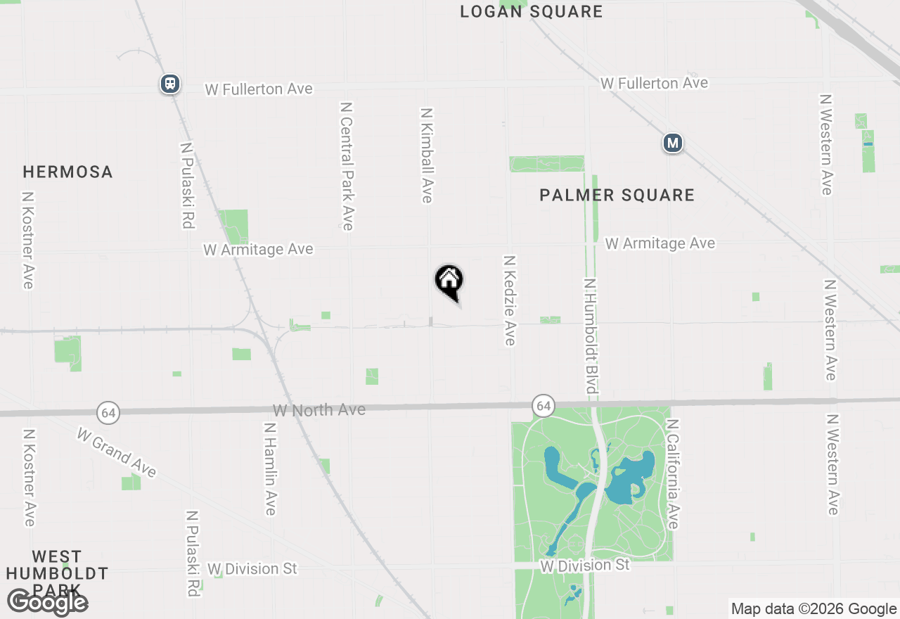 Map of 1820 N Spaulding Avenue #504, Chicago, IL 60647