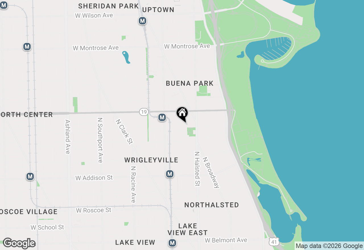Map of 3901 N Fremont Street #3N, Chicago, IL 60613