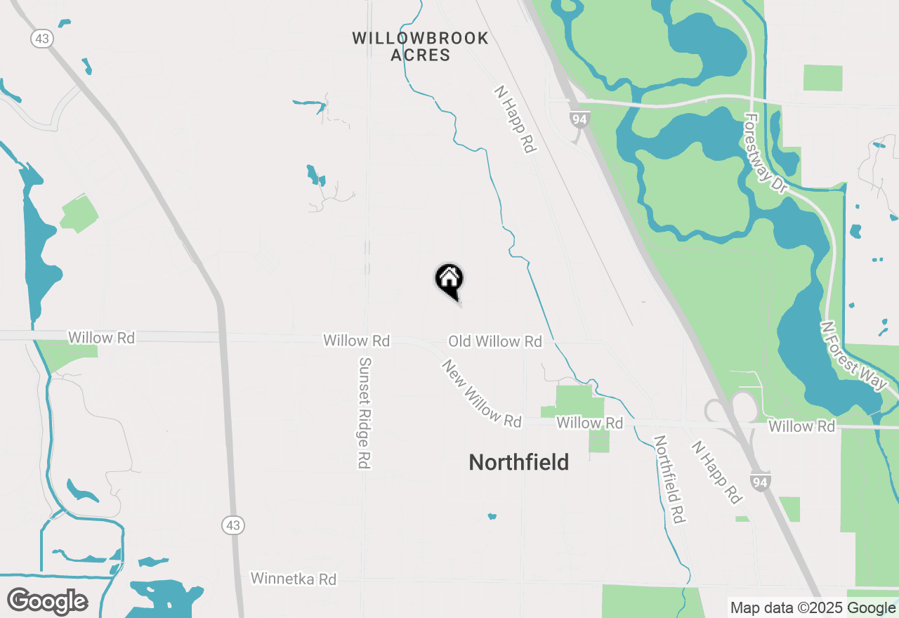 Map of 564 Thornwood Lane, Northfield, IL 60093