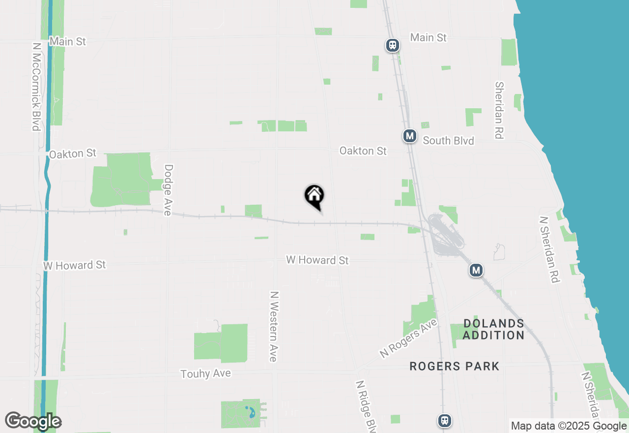 Map of 1020 Harvard Terrace, Evanston, IL 60202