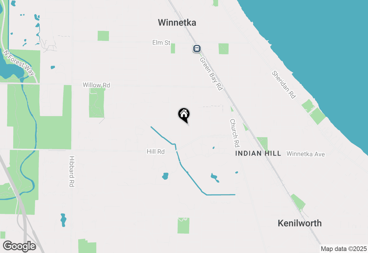 Map of 205 Chestnut Street, Winnetka, IL 60093