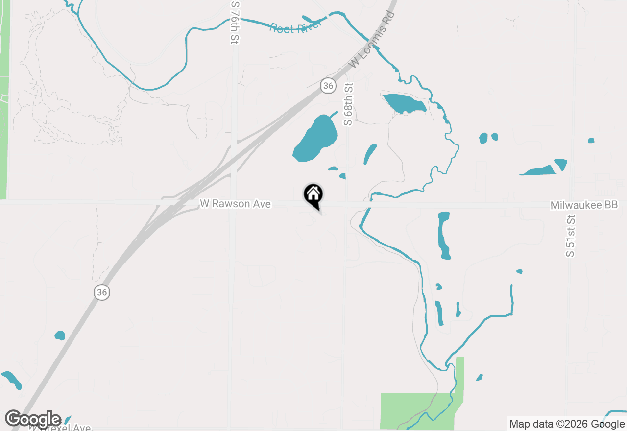 Map of 7011 W Rawson Ave, Franklin, WI 53132