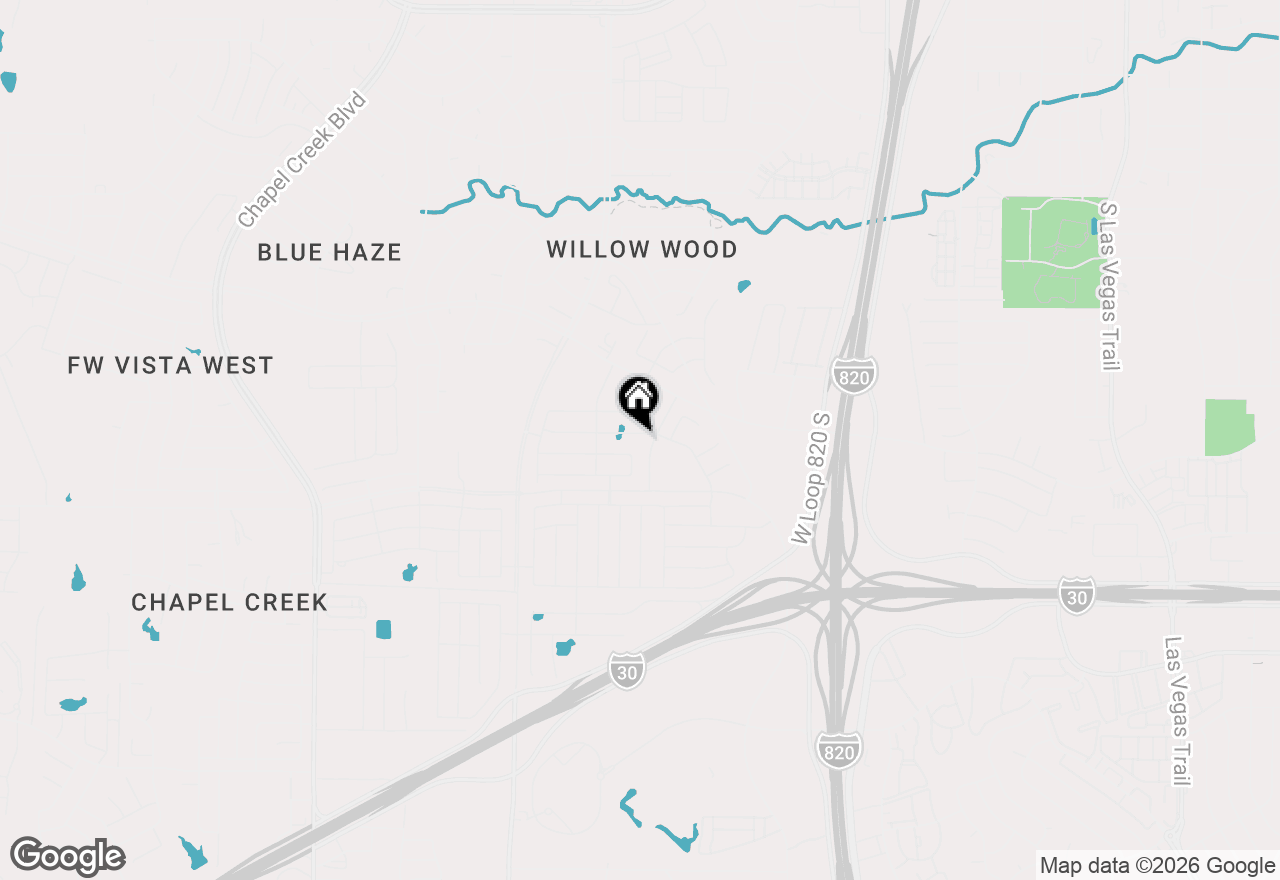 Map of 9621 Fallston Drive, Fort Worth, TX 76108