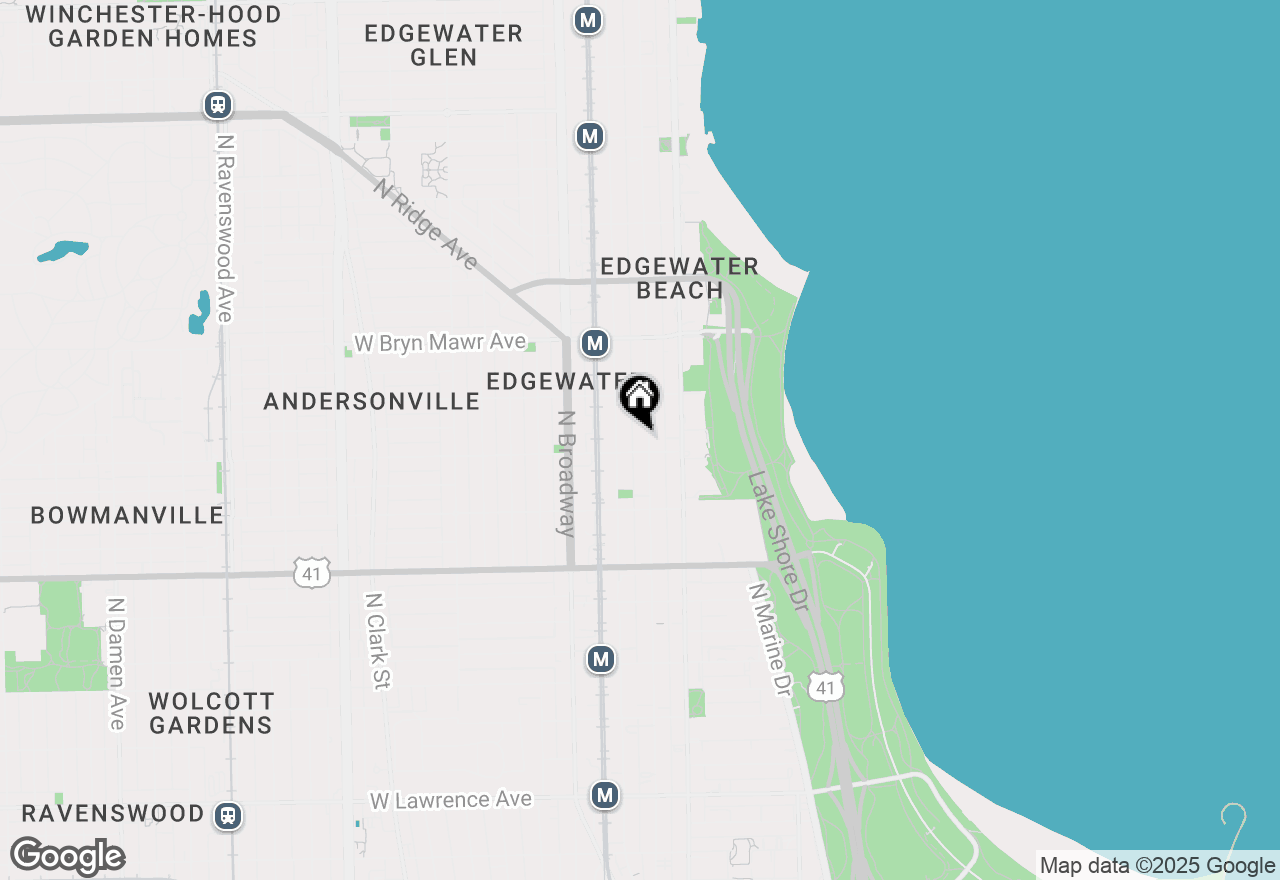 Map of 5412 N Kenmore Avenue #1W, Chicago, IL 60640