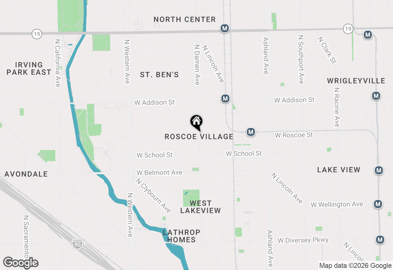 Map of 2004 W Roscoe Street, Chicago, IL 60618