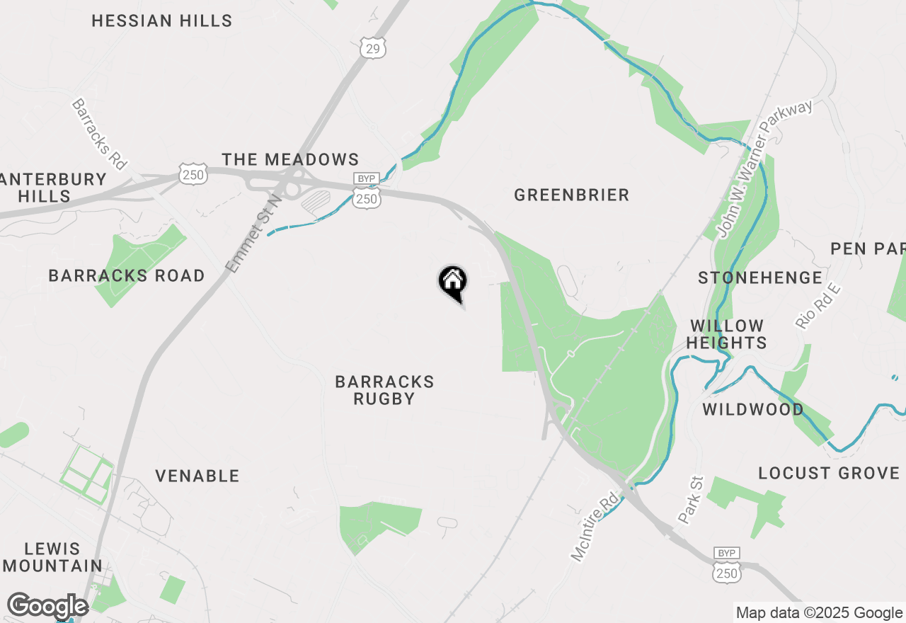 Map of 1618 Greenleaf Ln, Charlottesville, VA 22903