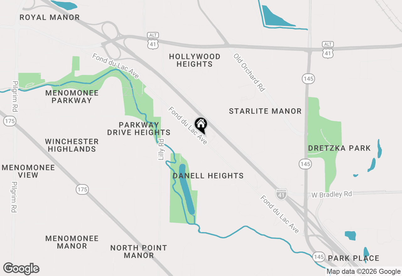 Map of N82W13510 Fond Du Lac Ave #203, Menomonee Falls, WI 53051