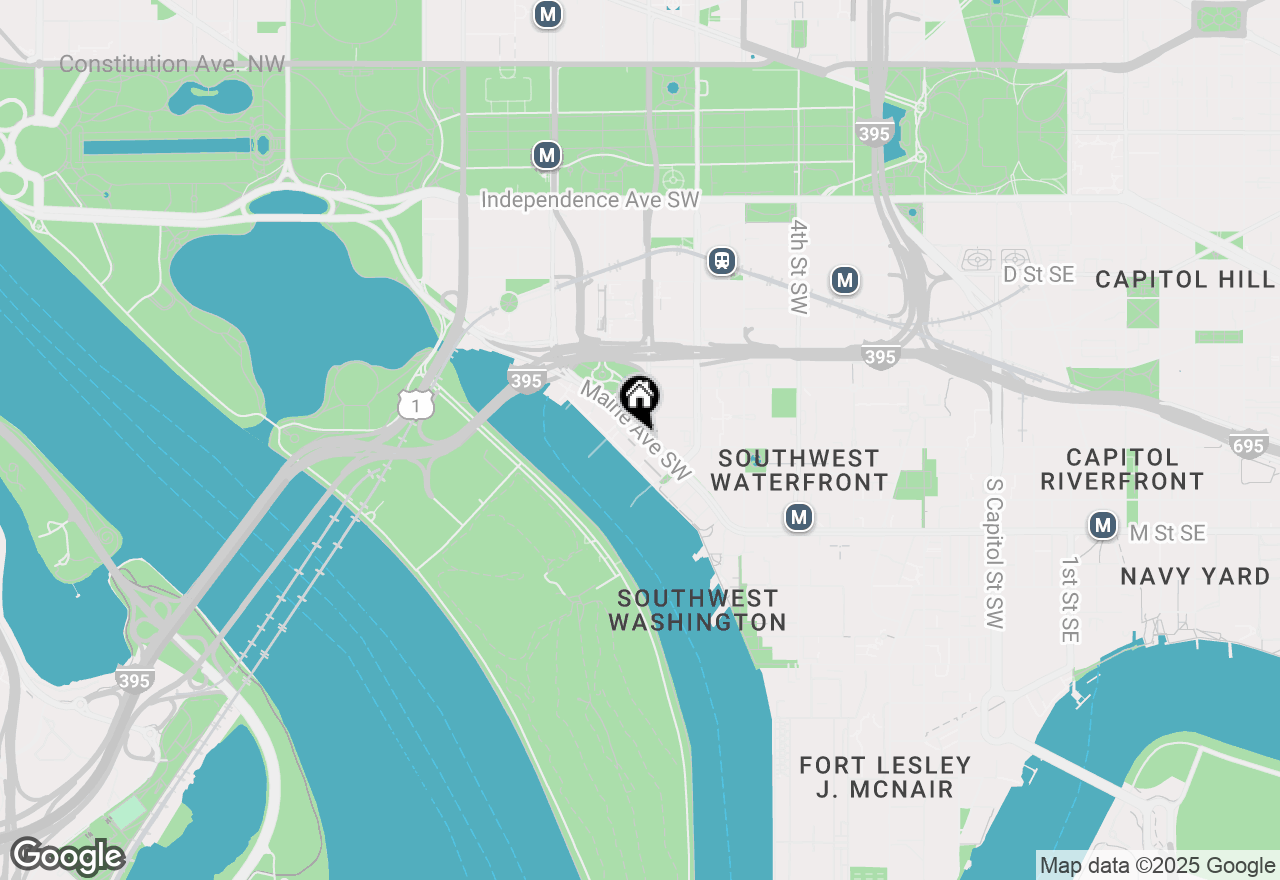 Map of 45 Sutton Square Sw #1006, Washington, DC 20024