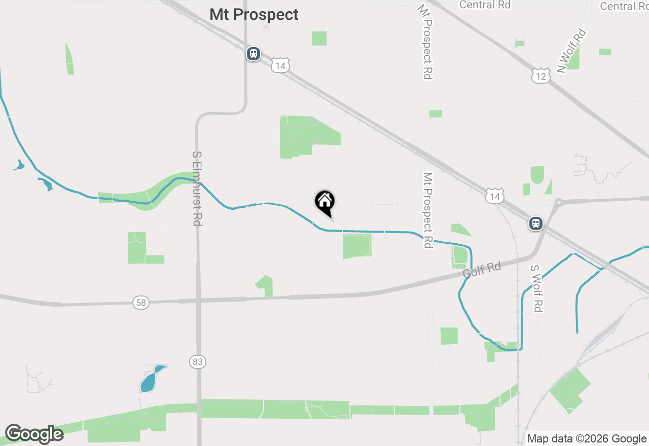 Map of 407 E Berkshire Lane, Mount Prospect, IL 60056