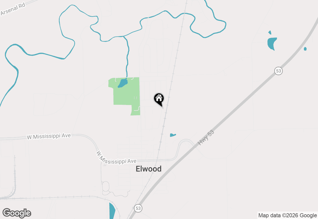 Map of 143 Bush Drive, Elwood, IL 60421