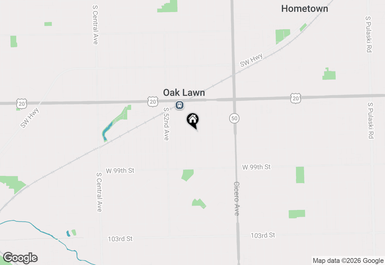 Map of 9644 50th Court, Oak Lawn, IL 60453