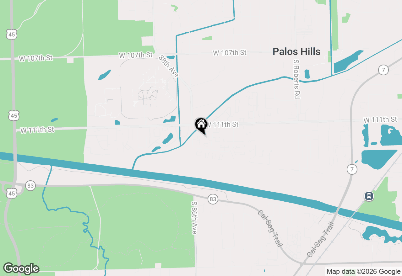 Map of 15 Cour Deauville, Palos Hills, IL 60465