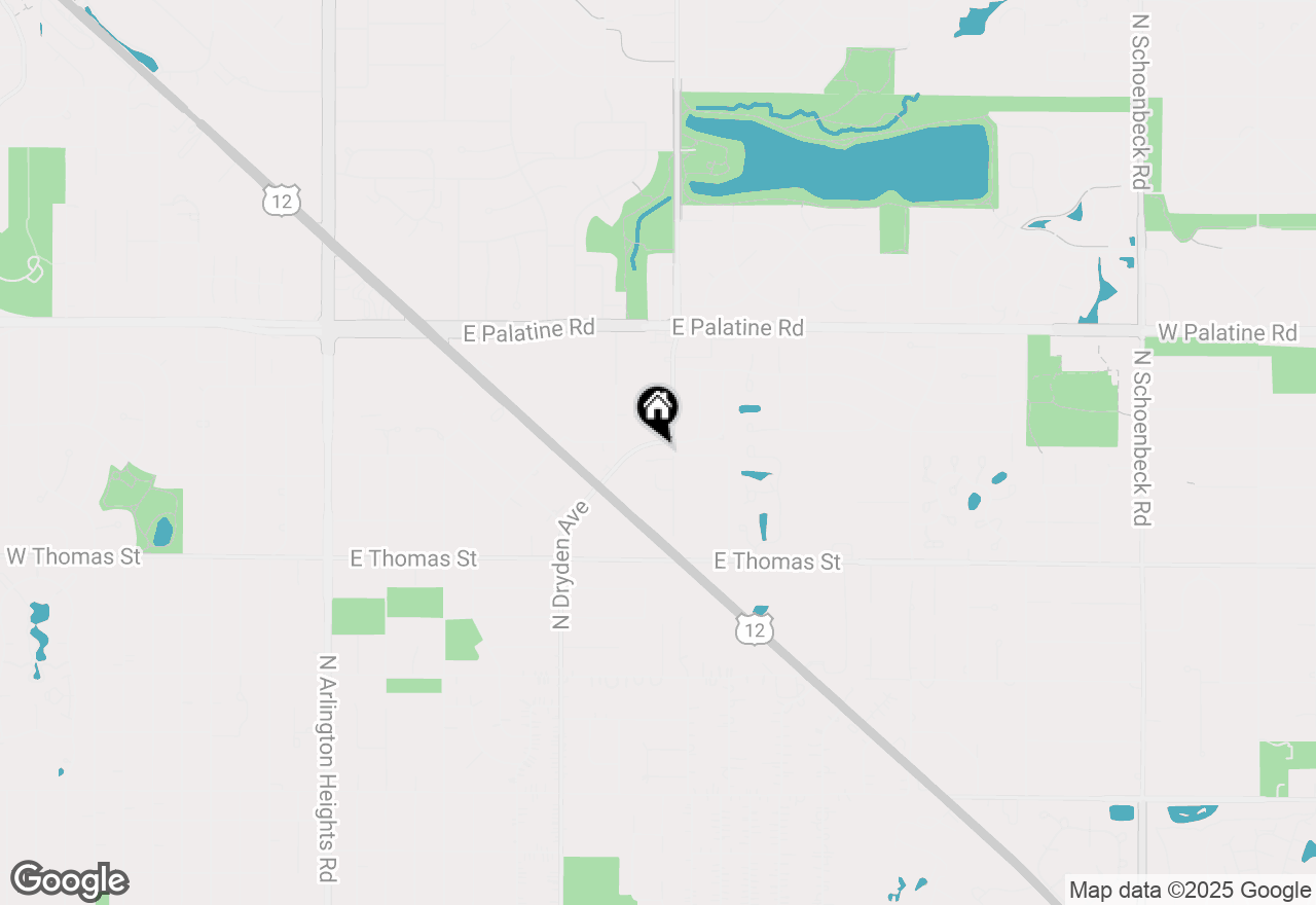 Map of 1628 N Windsor Drive, Arlington Heights, IL 60004