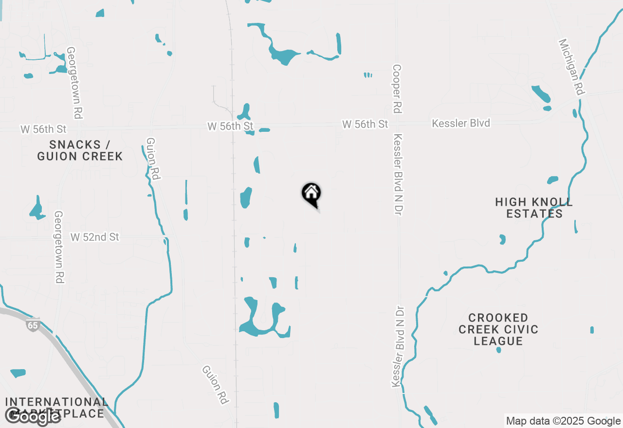 Map of 3445 W 53rd Street, Indianapolis, IN 46228