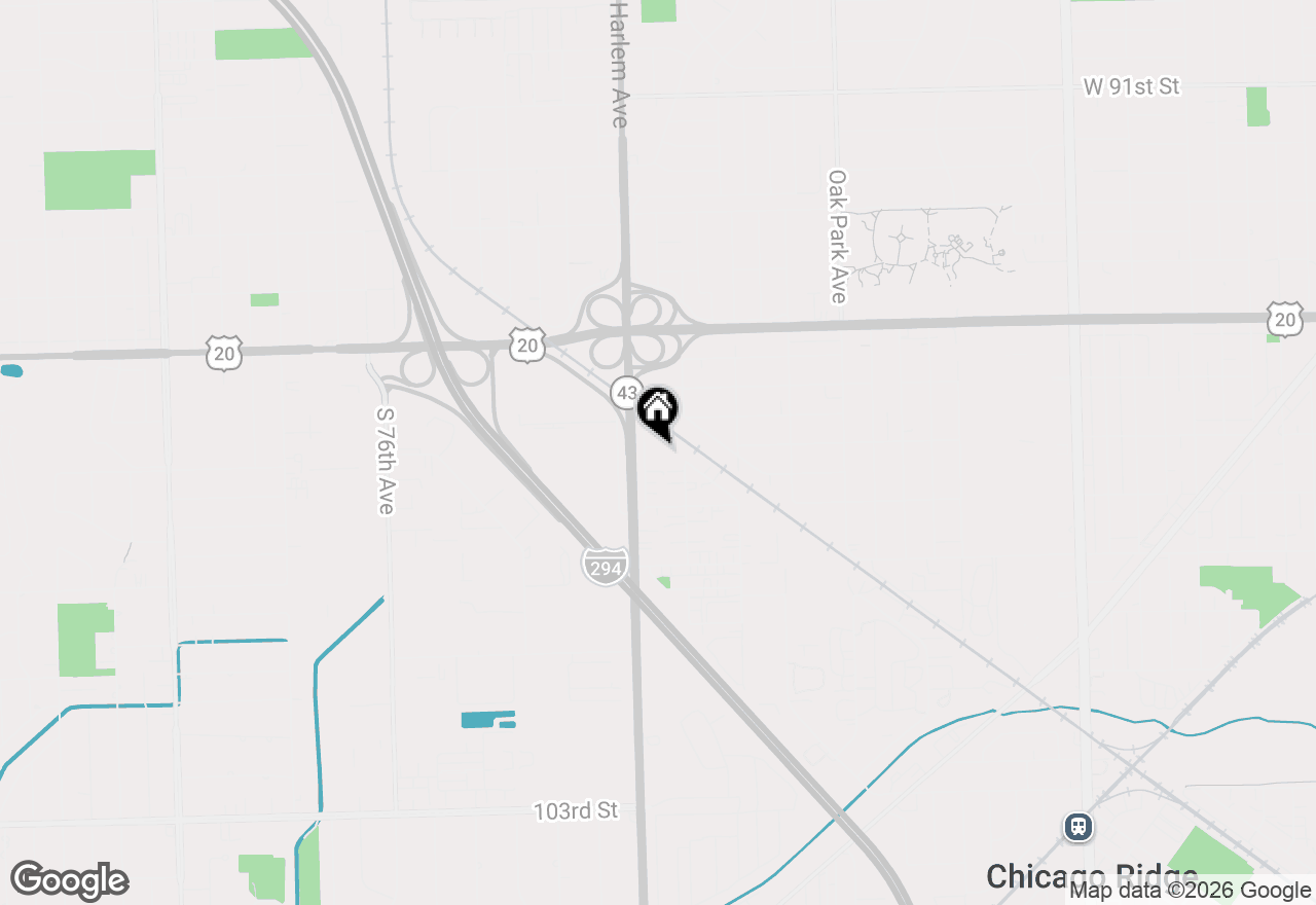 Map of 9645 S Harlem Avenue #1H, Chicago Ridge, IL 60415