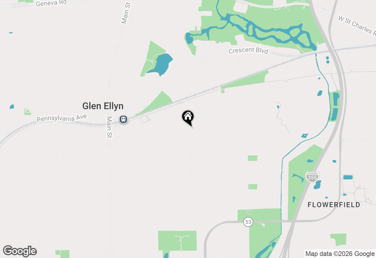 Map of 433 Taylor Avenue, Glen Ellyn, IL 60137
