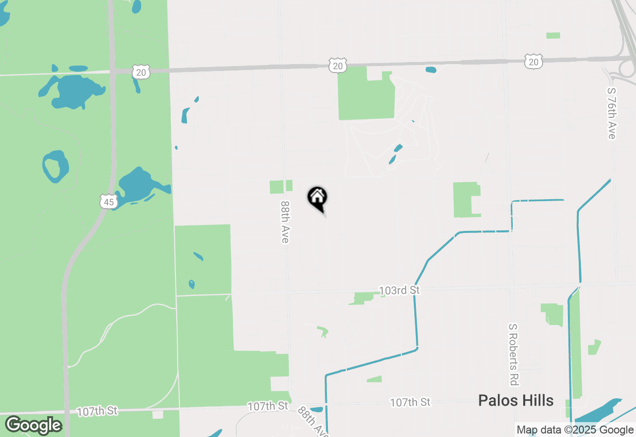 Map of 10025 S 87th Avenue, Palos Hills, IL 60465