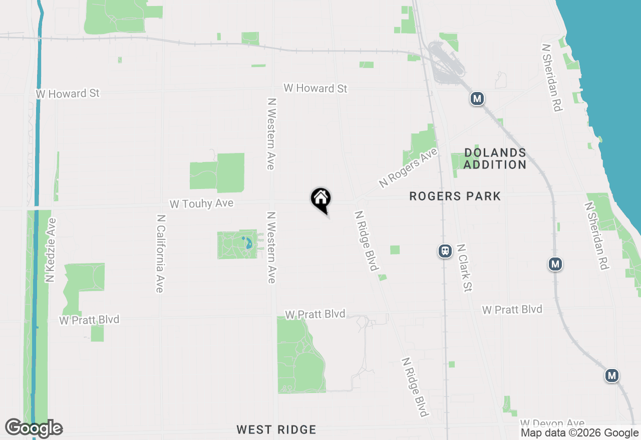 Map of 1348.5 W Estes Avenue #1S, Chicago, IL 60626