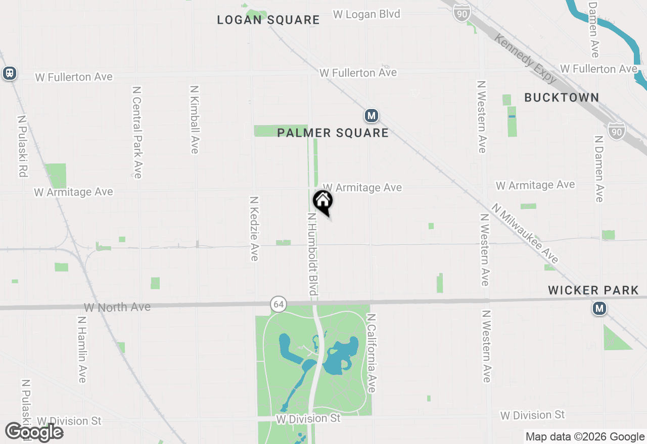 Map of 1847 N Humboldt Boulevard #103, Chicago, IL 60647