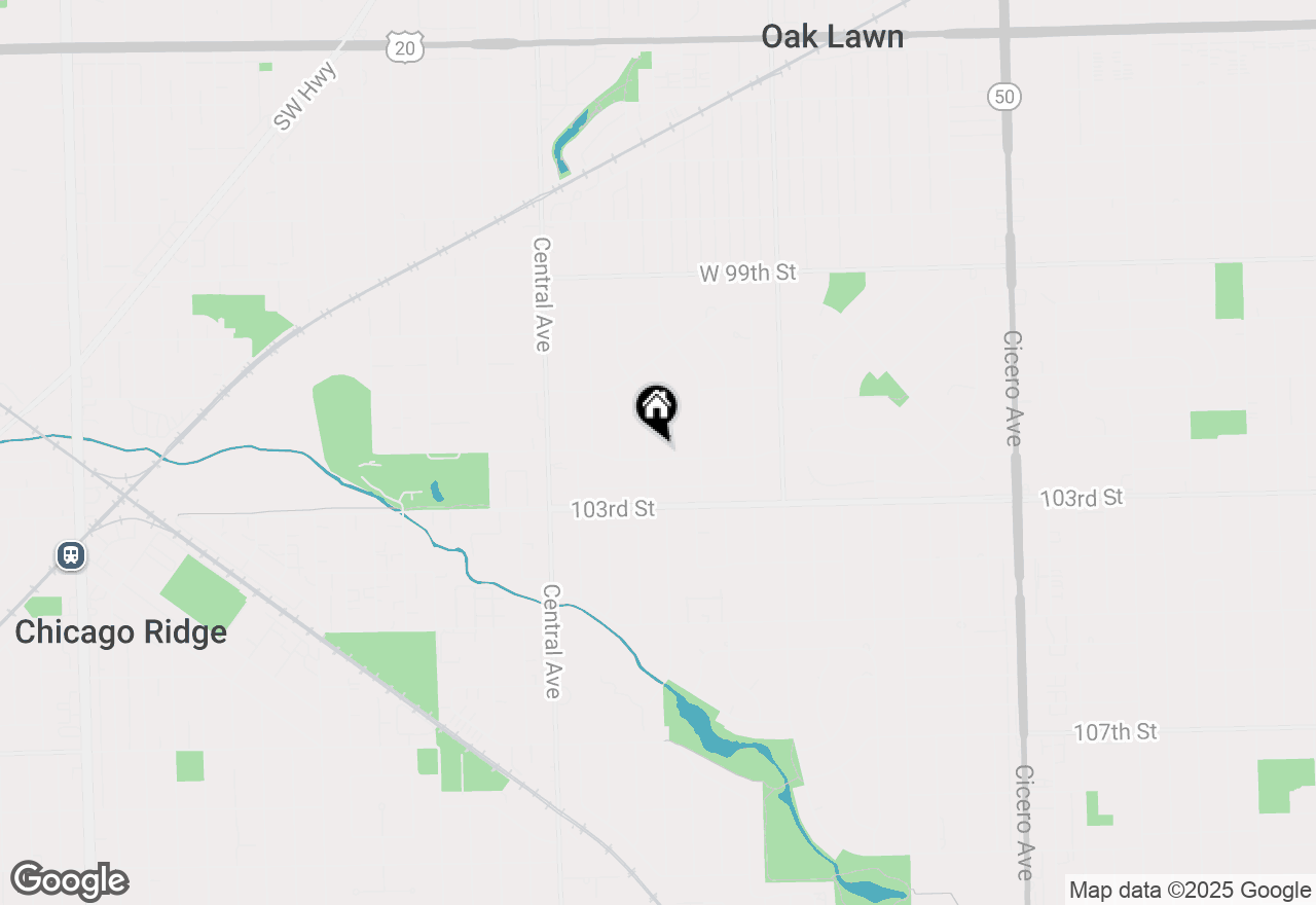 Map of 5412 W 102nd Street, Oak Lawn, IL 60453