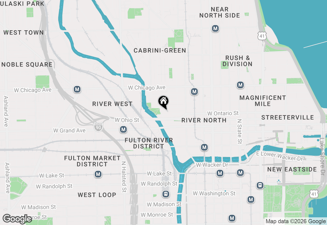 Map of 645 N Kingsbury Street #2205, Chicago, IL 60610
